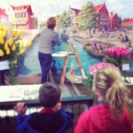 An artist in action