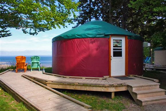Yurts at Fundy National Park. Photo Credit G. Mazerolle - Parks Canada