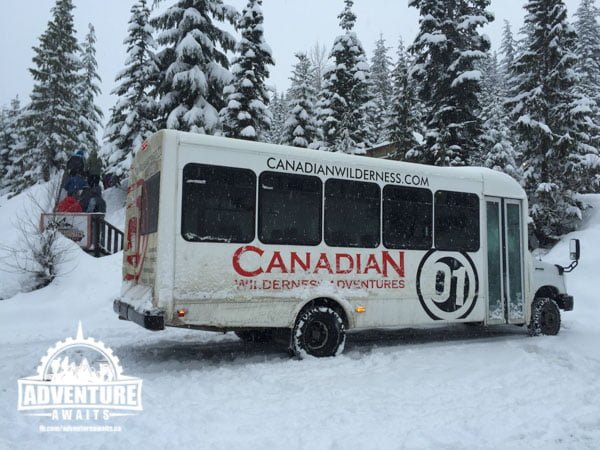 Whistler snowmobile tour transportation bus