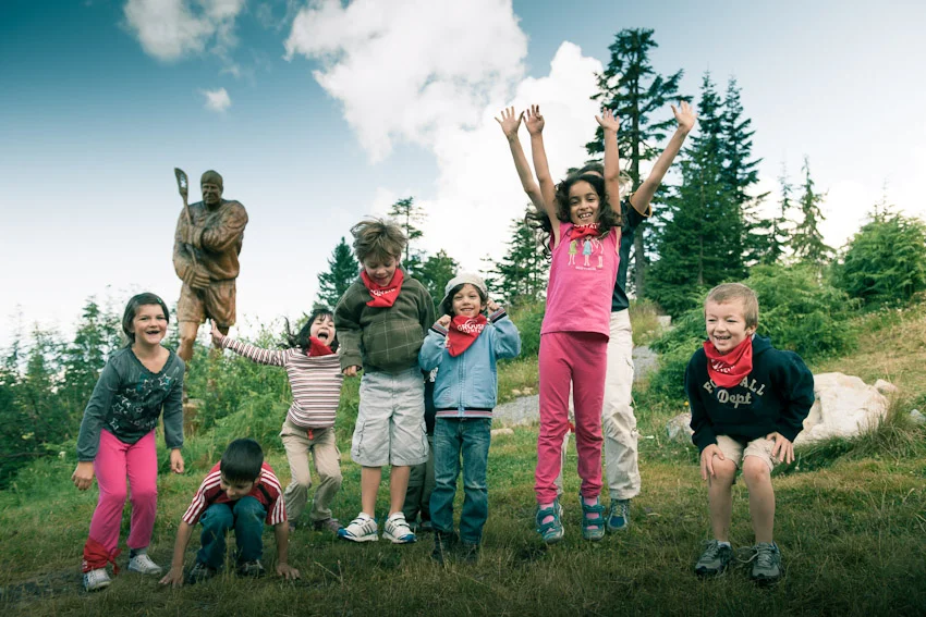 Kids at Grouse Mountain Summer Camp for the best adventure camps for kids list