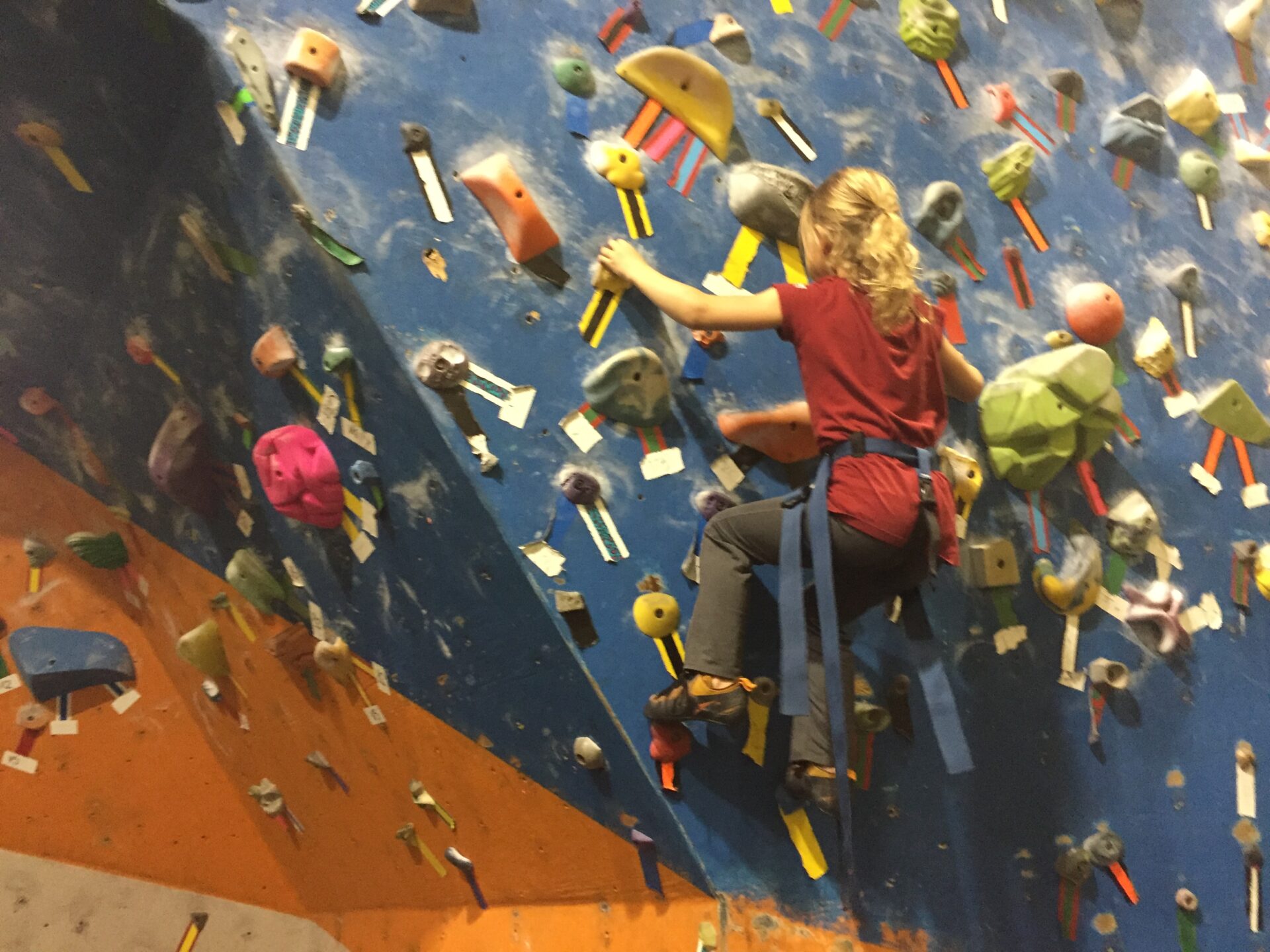Project Climbing Centre Abbotsford - Young Girl Climbing with #ExploreBCbyBus