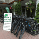 Whistler Sports Rentals – bikes outside of store