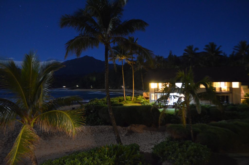 sunset view from the hanalei colony resort