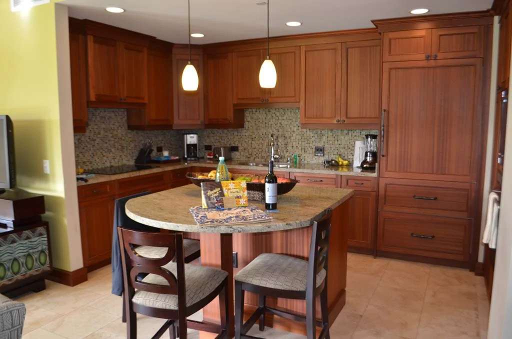 kitchen inside a villa room at the koloa landing resort, the best family hotel in kauai
