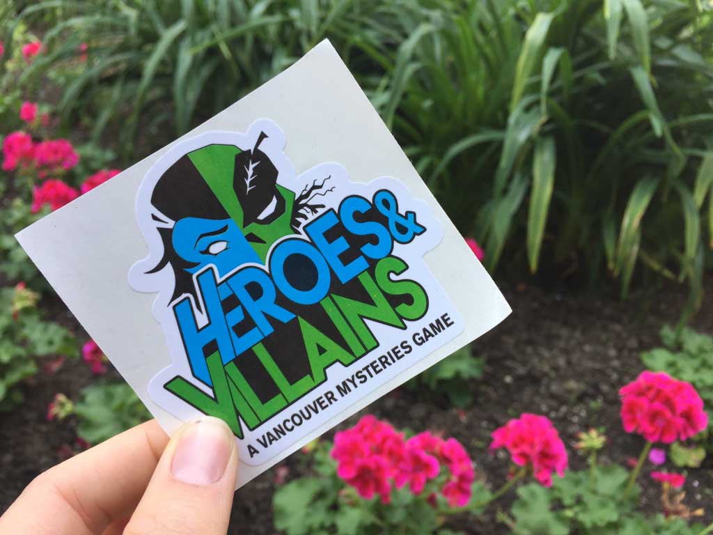 heroes and villains vancouver mysteries game sticker