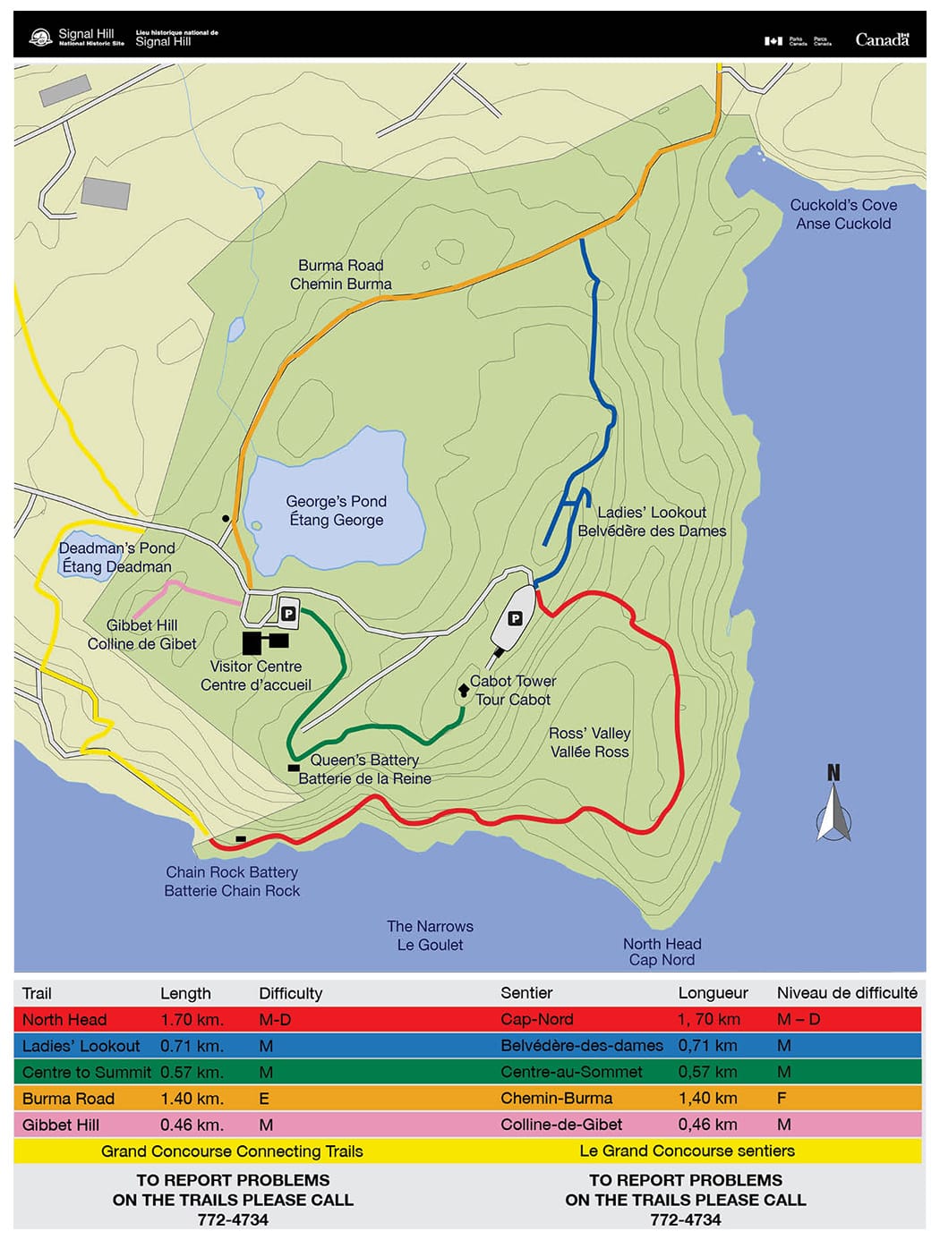 Signal Hill National Historic Site trail map