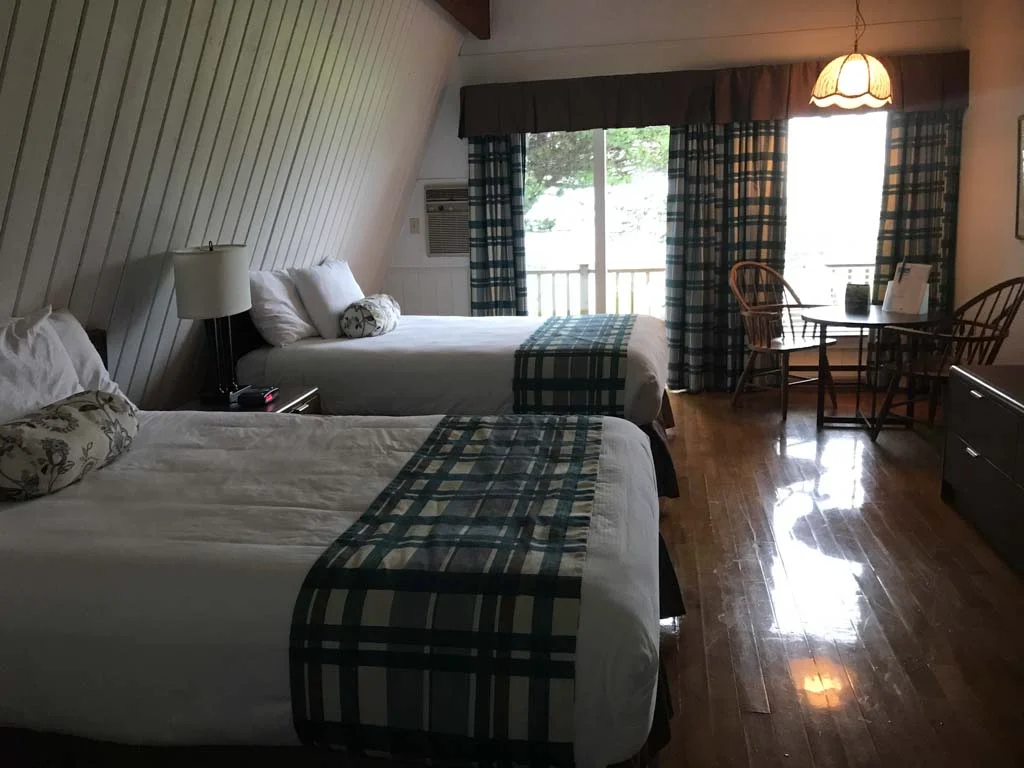 the sleeping area inside the chalet at silver dart lodge reviews nova scotia