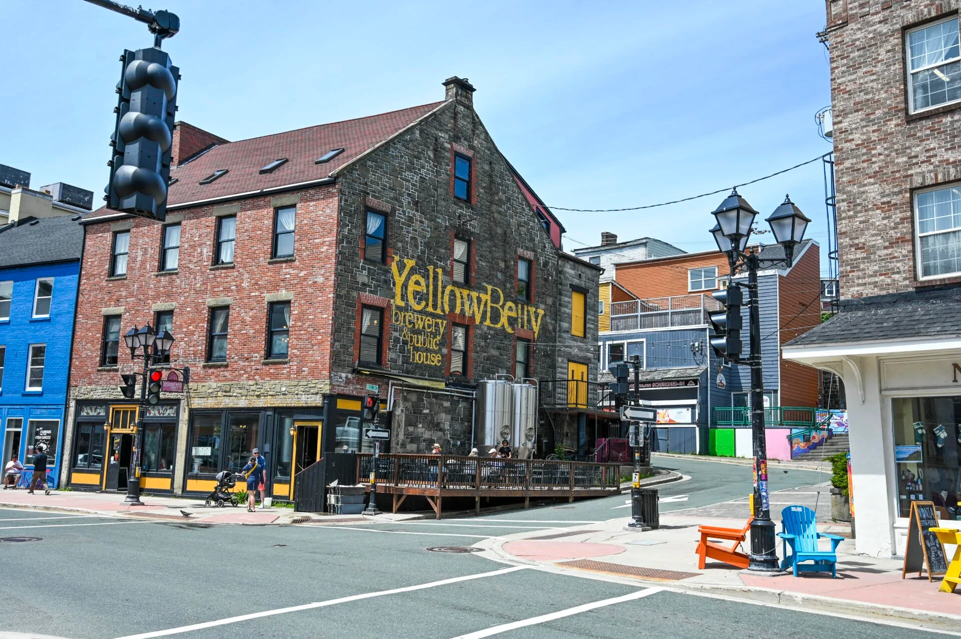 an old brick building on Water Street in downtown st. john's