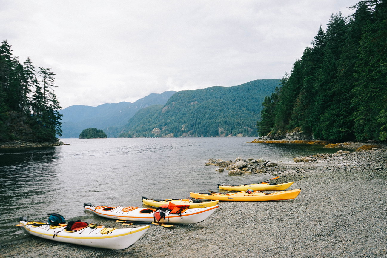 Kayaks in deep cove for fathers day gift guide