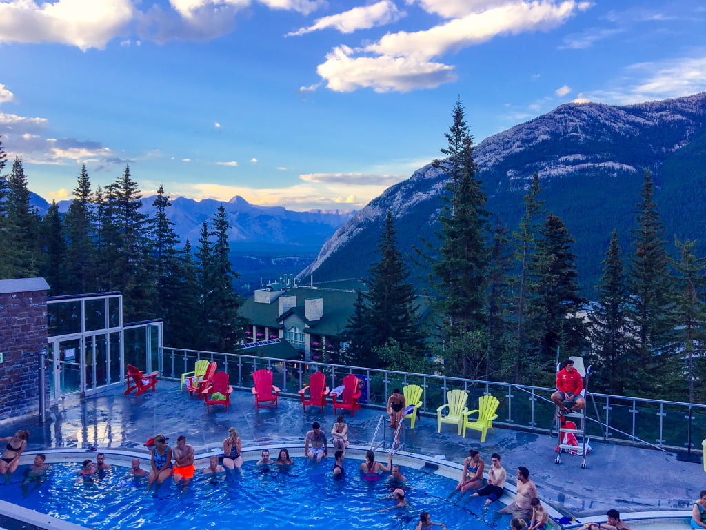 Hot springs on the Banff Gondola family experience