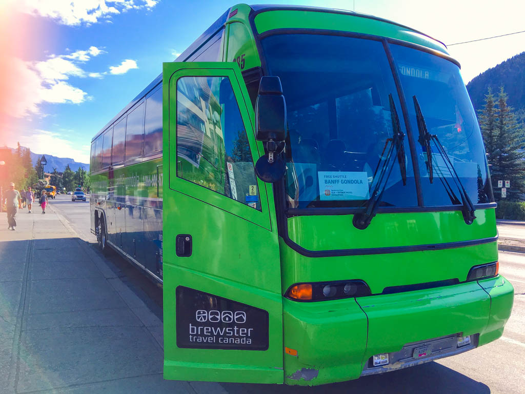 Banff Gondola family experience shuttle bus