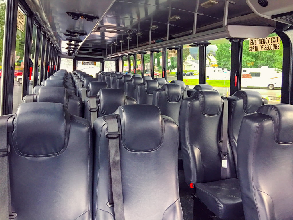Inside Banff National Park Bus