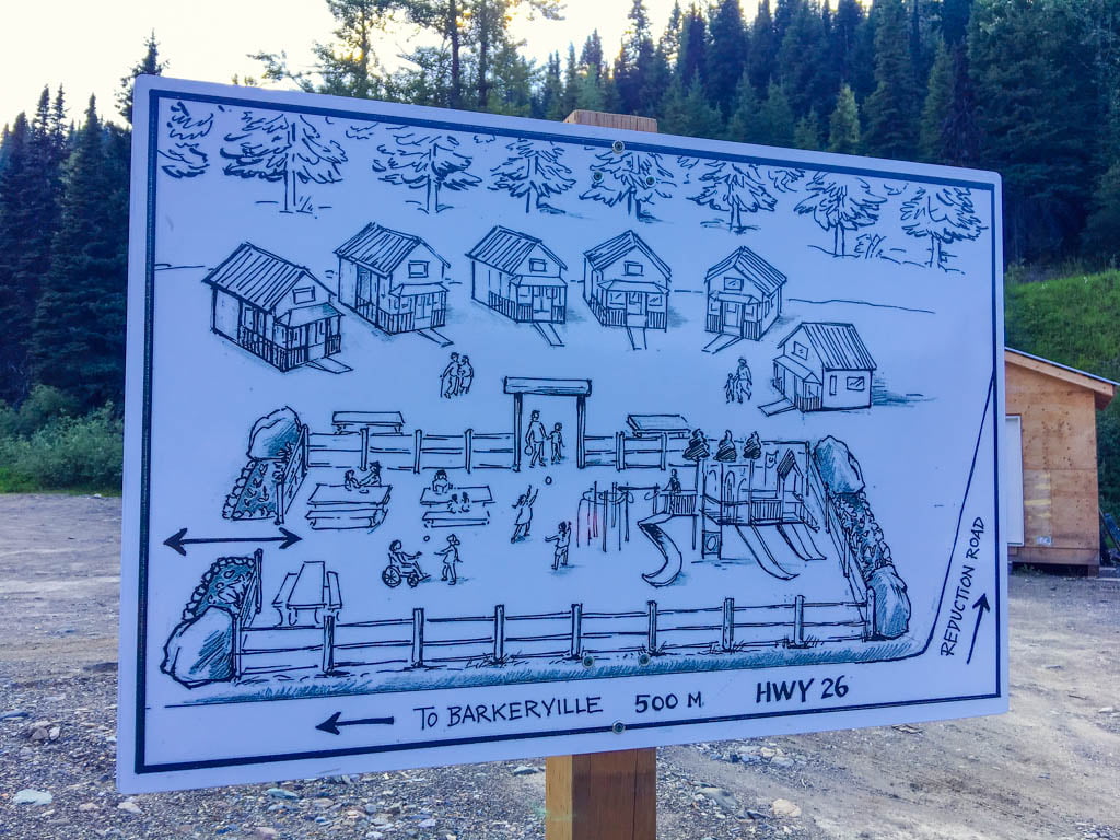 Map of cottages in Barkerville