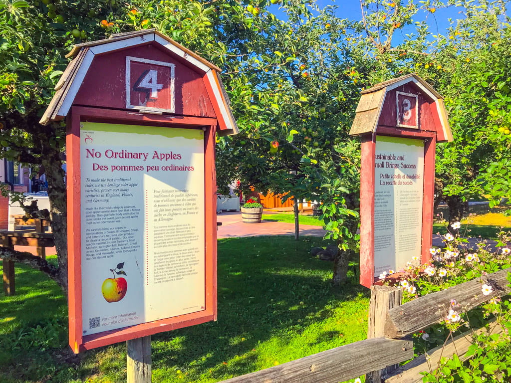 orchard signs at Merridale Cidery and Distillery
