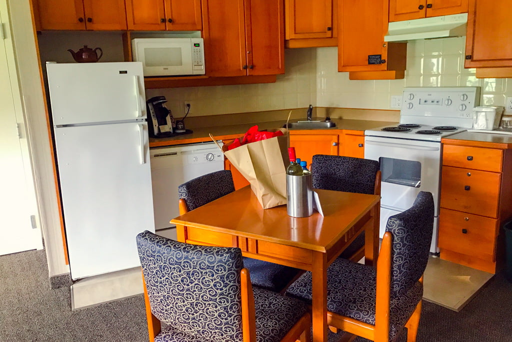 Room kitchen in Ramada Hotel in Penticton BC 