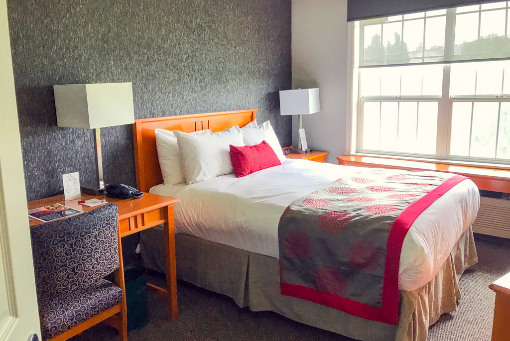 Bedroom inside Ramada Hotel in Penticton BC