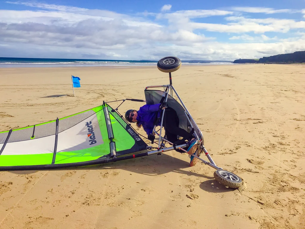 Jami Savage Blokarting Northern Ireland crash 