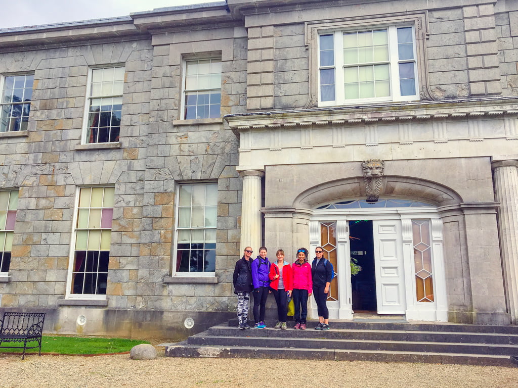 Jami Savage and women outside Argory house in Ireland