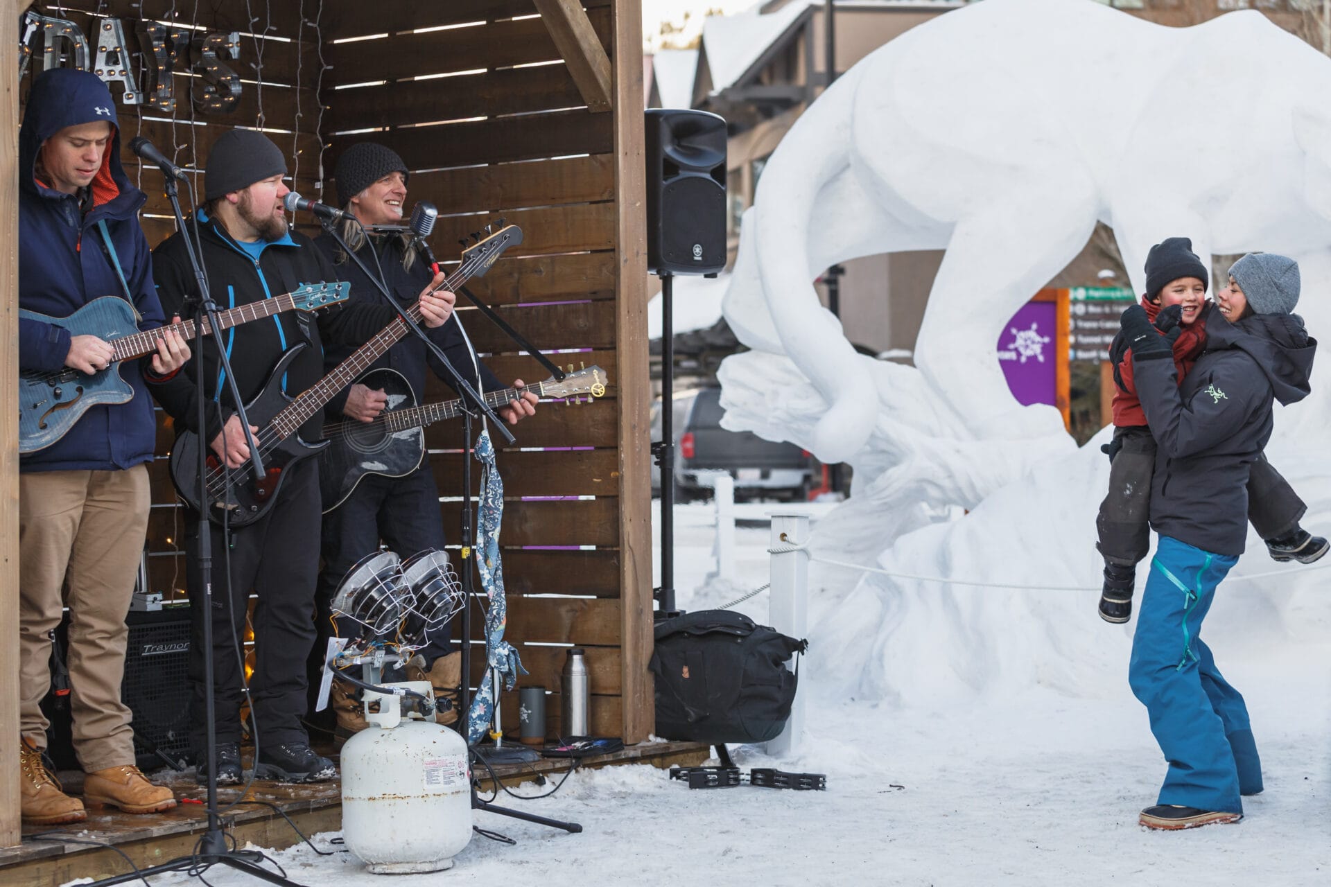 street performers at banff snow days festival