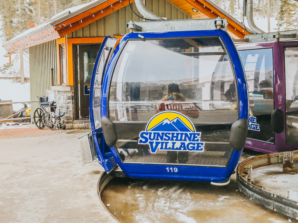 Gondola Car at Sunshine Village Ski & Snowboard Resort Banff 