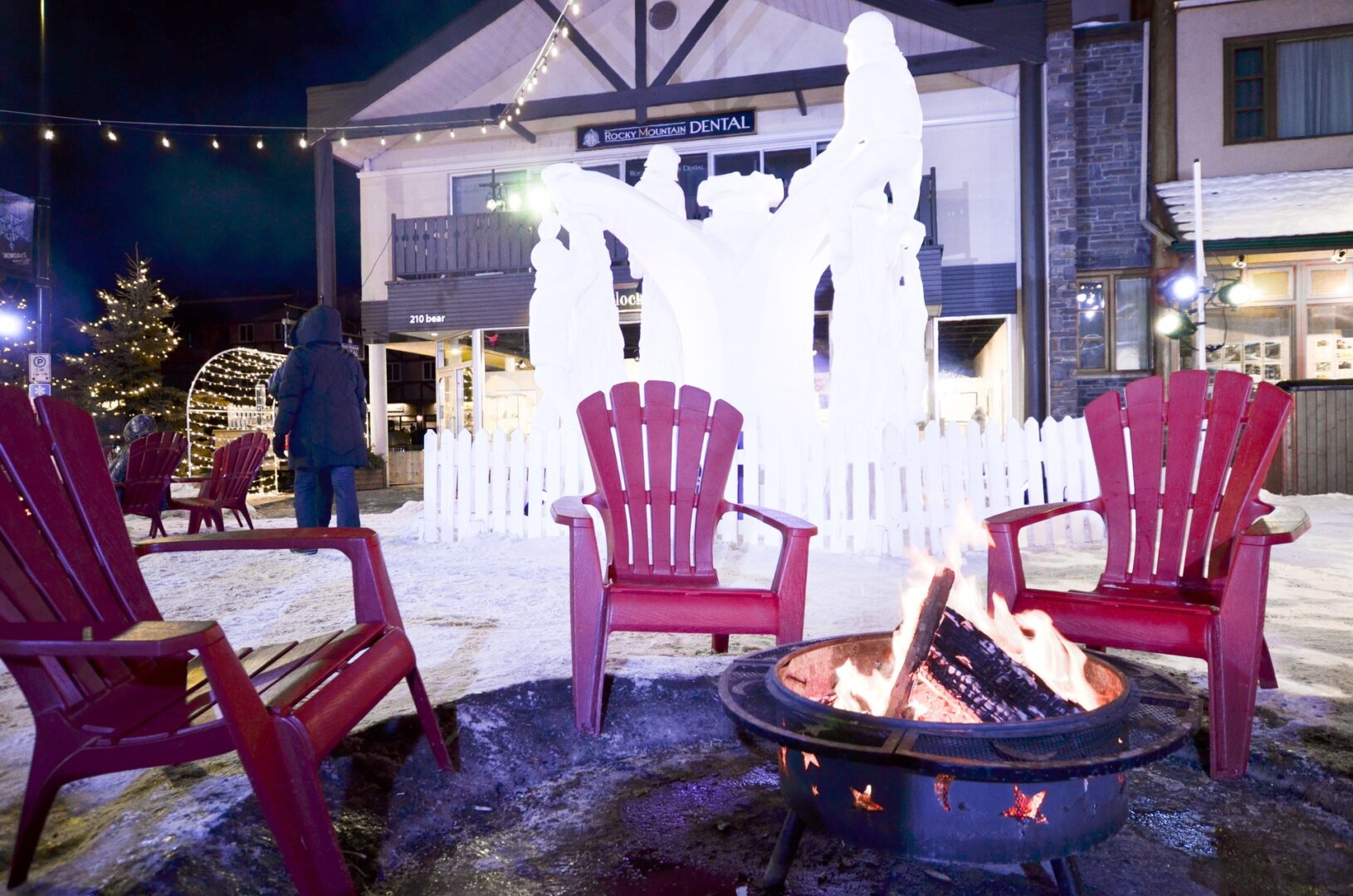 Fire pit at Banff SnowDays Festival