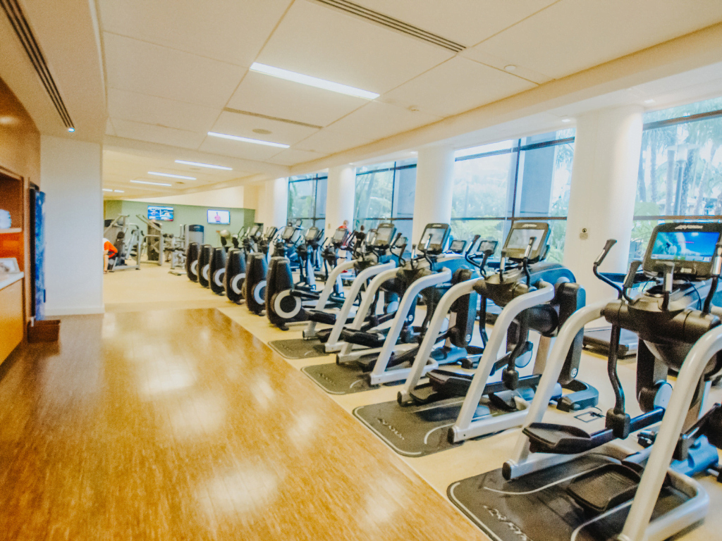 Inside the fitness centre at Marriott Marquis San Diego