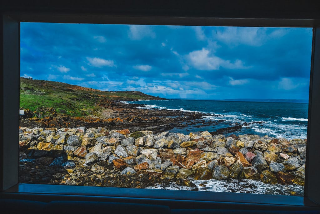 view out the window on the sealink to kangaroo island ferry