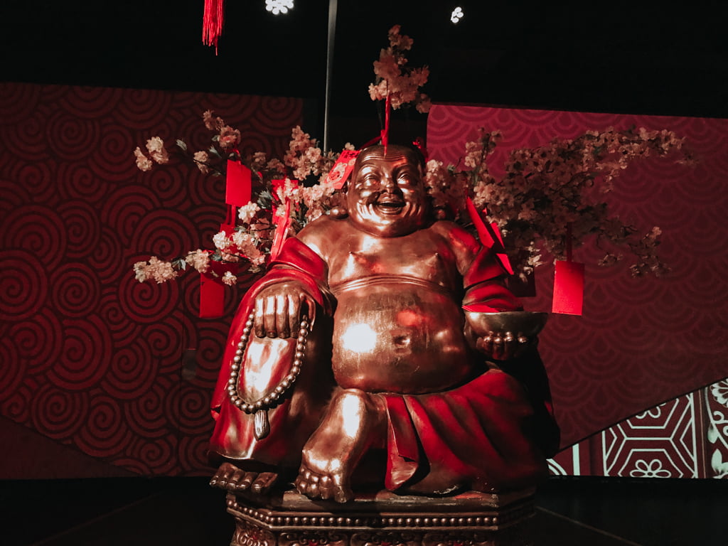 Buddha statue inside flyover canada taiwan preshow room