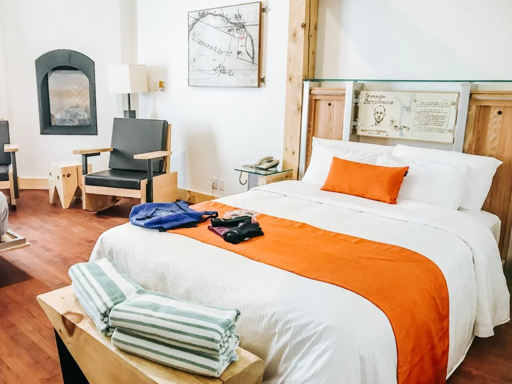 Bedroom at le baluchon éco villégiature