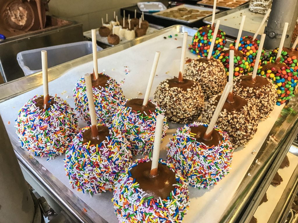 Candy caramel apples from Rocky Mountain Chocolate Factory