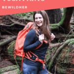 woman wearing bewildher yoga pants while hiking