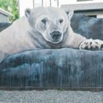polar bear mural