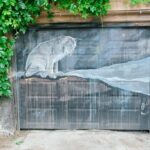 lynx mural on garage door in winnipeg