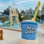 little kid sliding area called tots castle at cultus lake waterpark