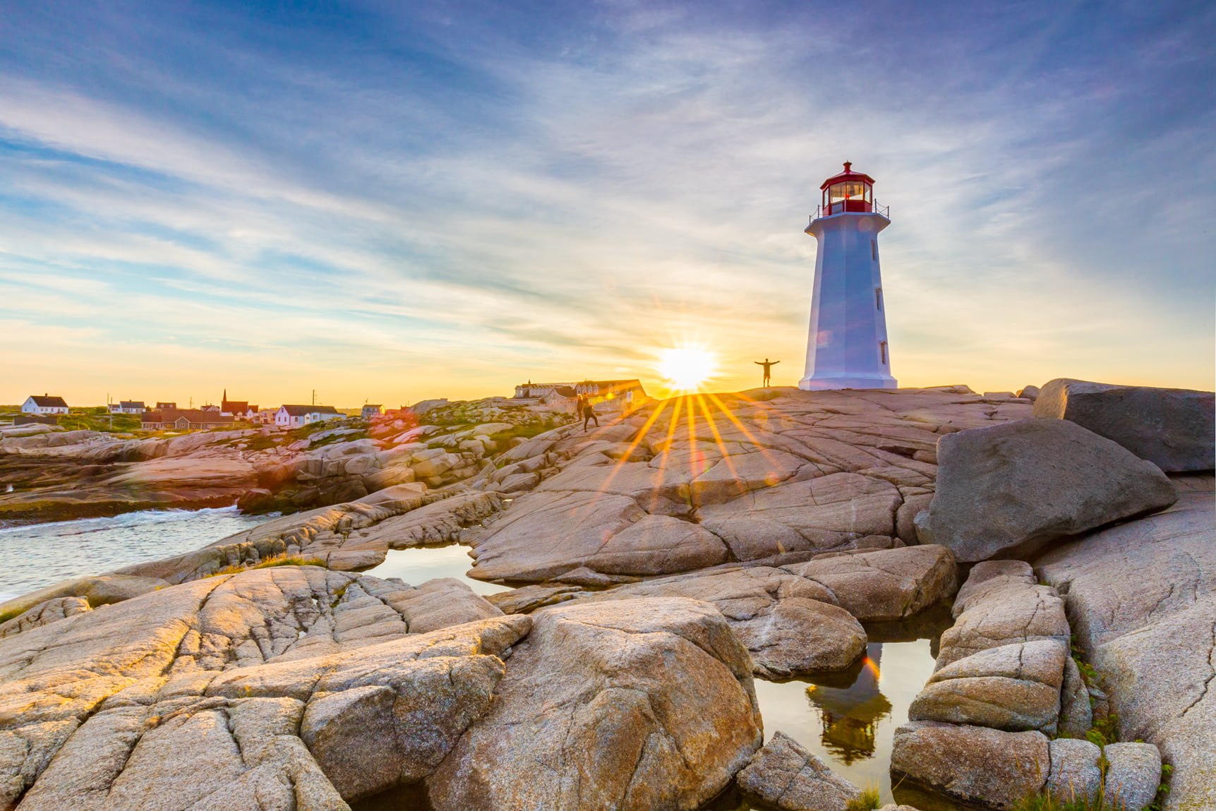 Peggy's Cove Lighthouse on our Halifax road trip