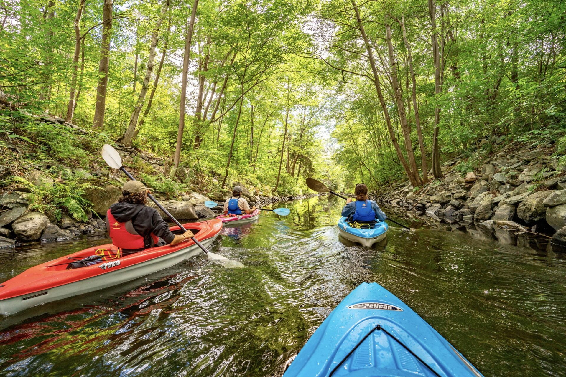 Kayaking at Shubie Park during our Halifax road trip