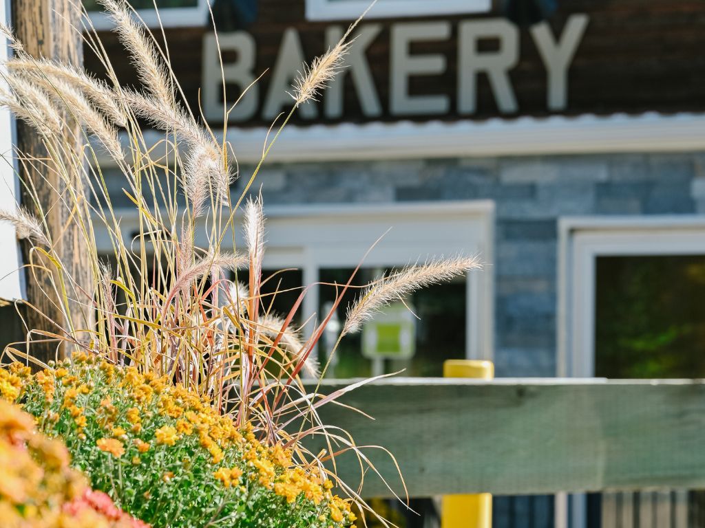 outside view of the bakery entrance at the bedford basin farmers market