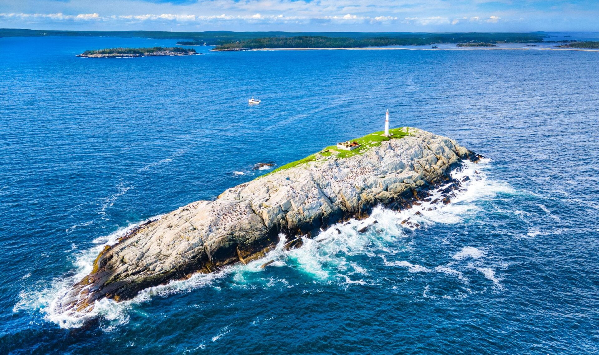 aerial view of sober island