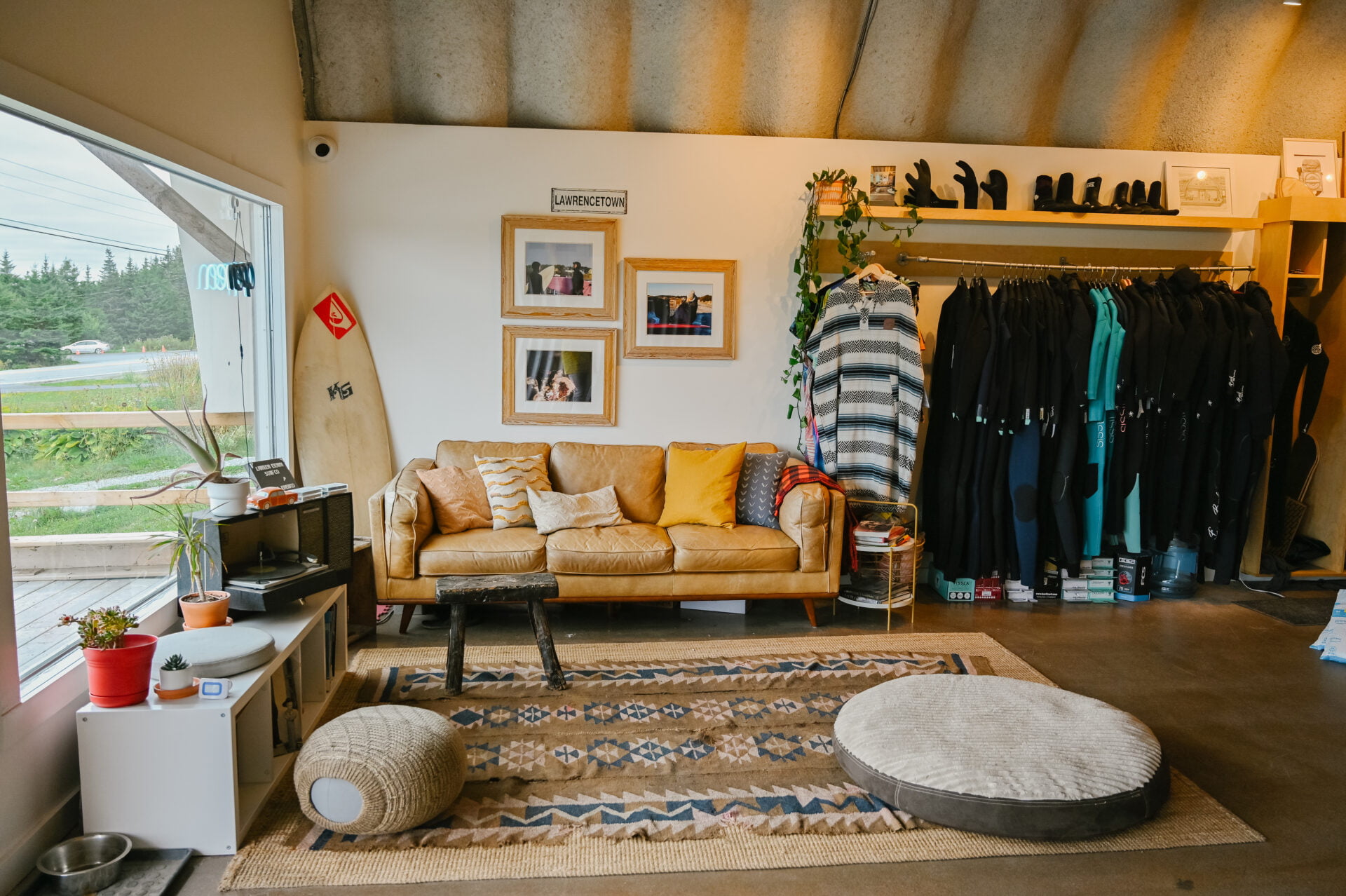 inside view of the lawrencetown surf co shop