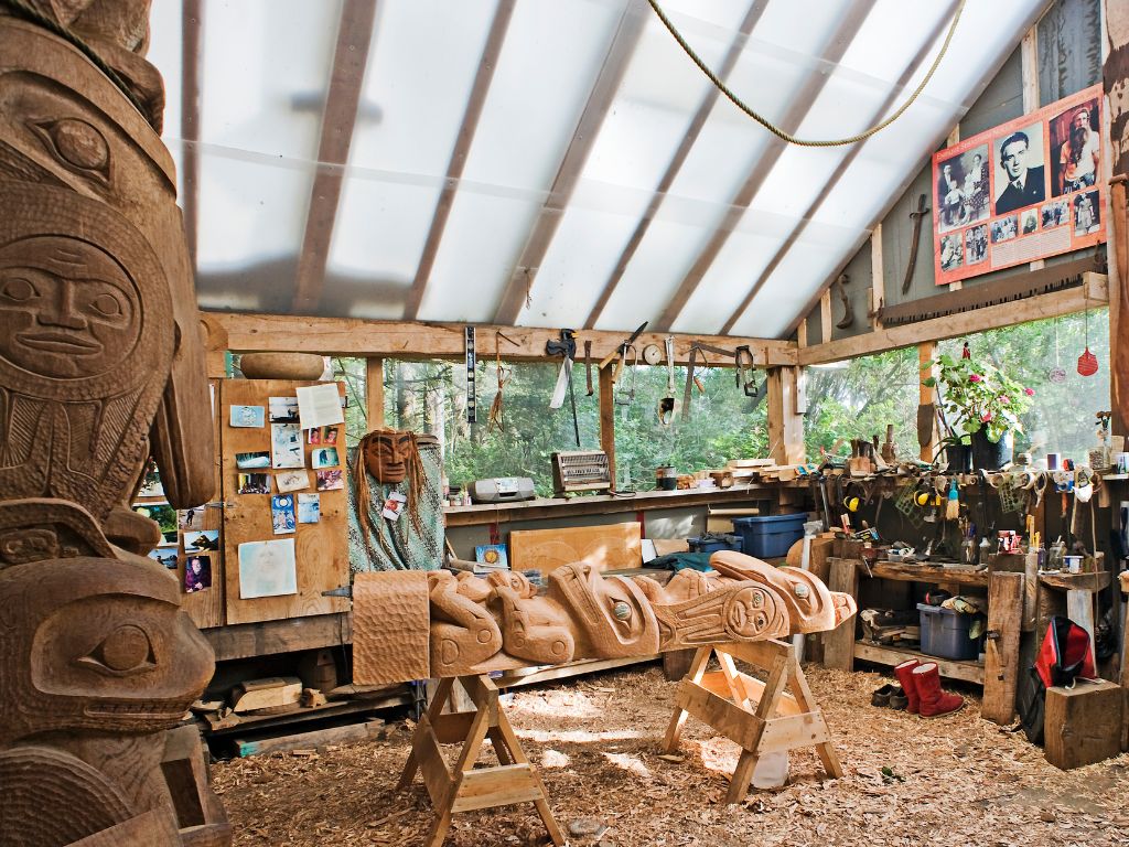 inside view of the carving shed at the wickaninnish inn - How To Plan A Vacation that Aligns With Your Values
