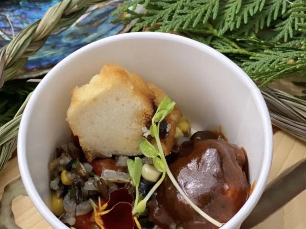 close up photo of an Indigenous cultural experience meal at the feast cafe bistro