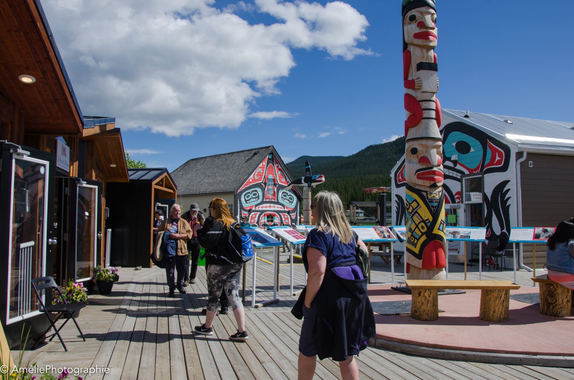 visitors wandering around and exploring destination carcross an indigenous cultural experience