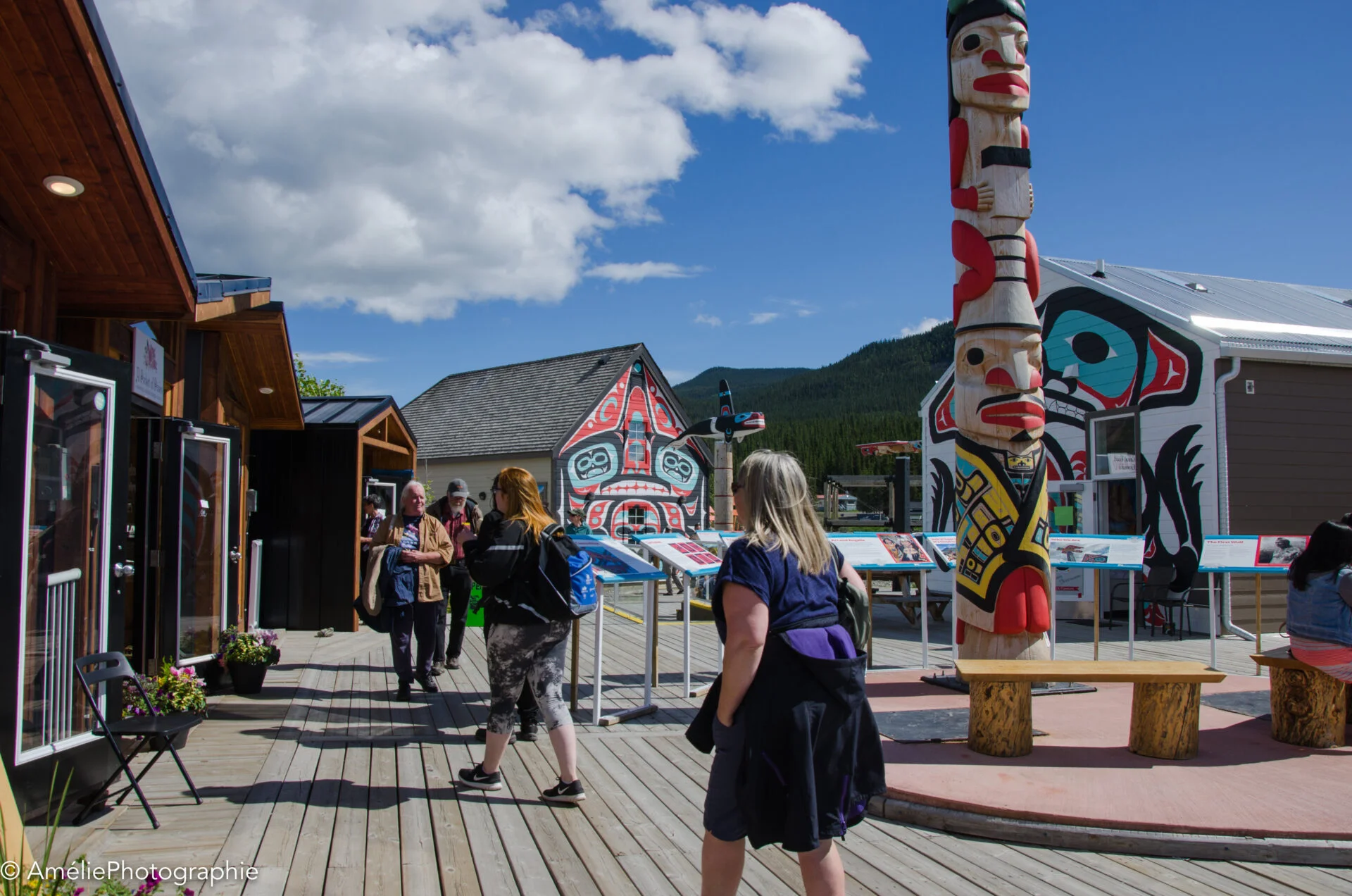 visitors wandering around and exploring destination carcross an indigenous cultural experience