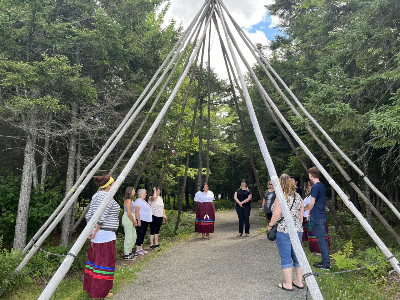 visitors taking part of the heritage path tour in new brunswick