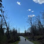 Family-walking-the-trails-in-Tynehead-Park-Surrey-Family-Friendly-Hikes-Fraser-Valley