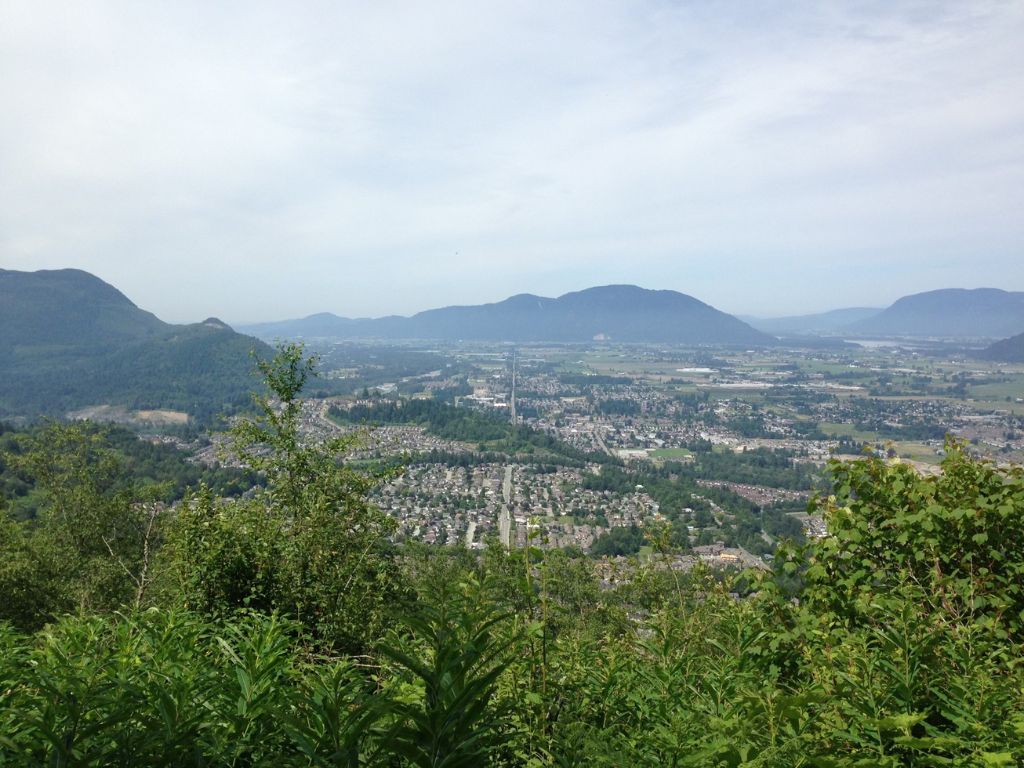 Mount Thom overlooking the city of Abbotsford and the Fraser Valley