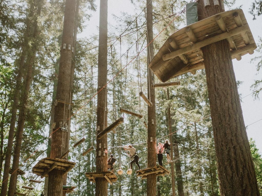 high ropes course at wildplay, a fun Mother’s Day Gifts Vancouver