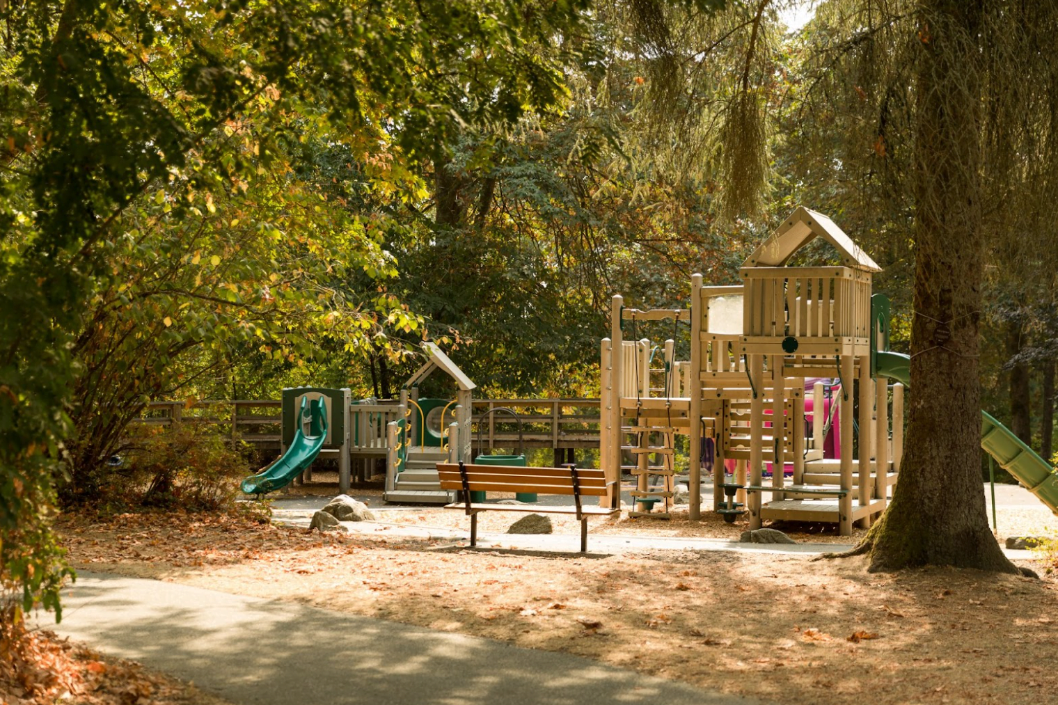 playground in redwood park, one of the best playgrounds in lower mainland