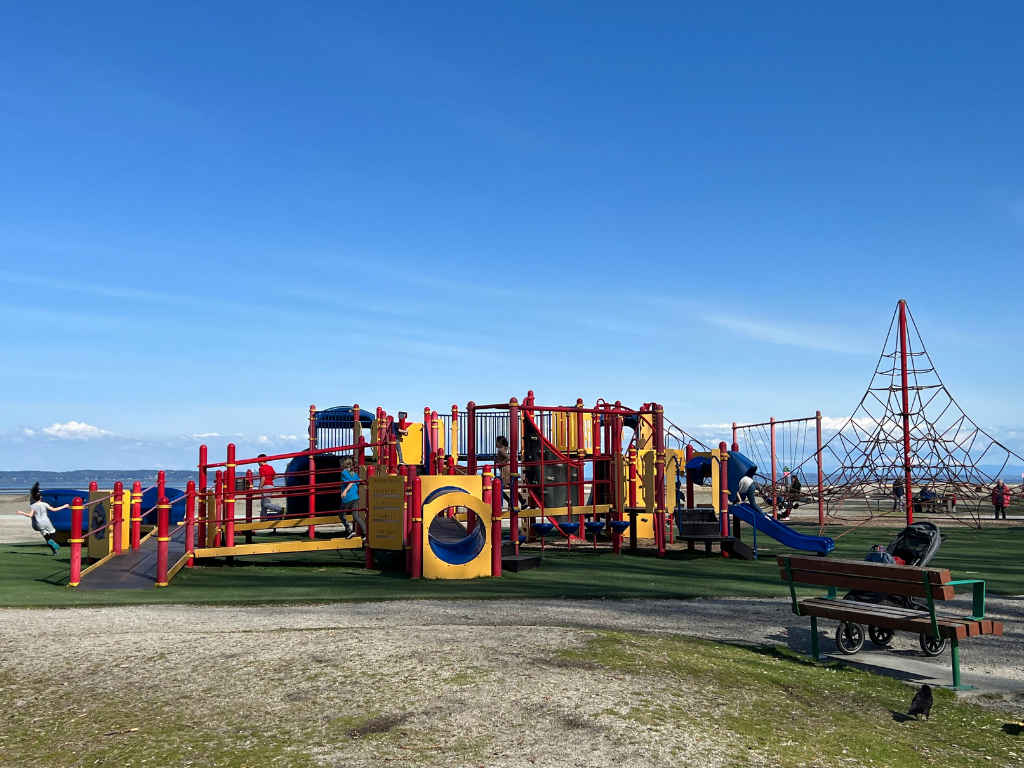 centennial beach playground in boundary bay regional park, one of the best playgrounds in lower mainland