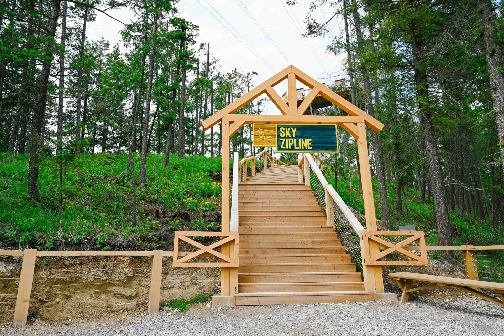 entrance to the golden suspension bridge sky zipline